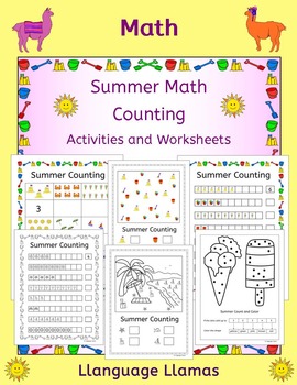 counting worksheets and activities summer theme by