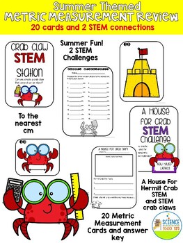 Preview of Summer Math Measurement and STEM Connections