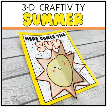 Preview of Summer Craft | Sun 3D Activity | End of Year | Summer Bulletin Board
