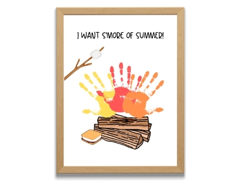 Preview of Summer Craft for Kids, Summer Handprint Art, Summer Craft Keepsake, Summer Art
