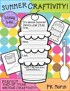 Preview of Summer Craftivity - Ice Cream Writing