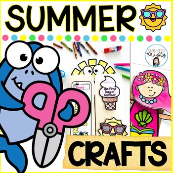 Preview of Summer NO PREP Crafts and Puzzles for K-2