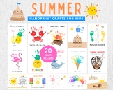 Summer Crafts for Kid, Summer Handprint Craft, Summer Hand