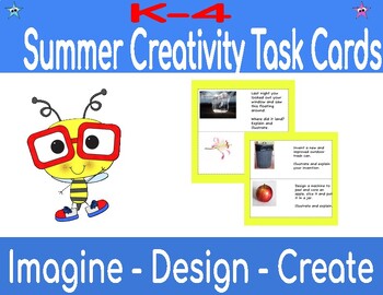 Preview of Summer Creativity Activities for Gifted-Kdg-1st-2nd-3rd-4th Summer Enrichment
