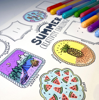 Summer Creativity Challenge - Drawing Worksheet by DesignEduArt | TPT