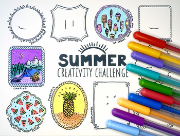 Summer Creativity Challenge - Drawing Worksheet by DesignEduArt | TPT