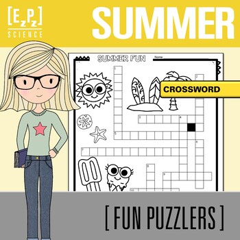 Preview of Summer Crossword Puzzle Activity | Holiday Word Puzzle for Early Finishers