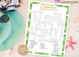 Summer Crossword Puzzle Print and Go Activity