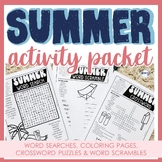 Summer Word Scramble Fun Worksheets, June Coloring Pages S