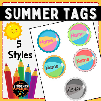 Preview of Summer Cubby Tags