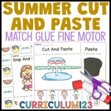 Summer Cut And Paste | Errorless Shadow Match | Fine Motor