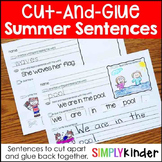 Summer Cut-and-Glue Sentences