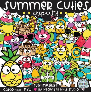 Preview of Summer Cuties Clipart MEGA Set {summer elements clipart}