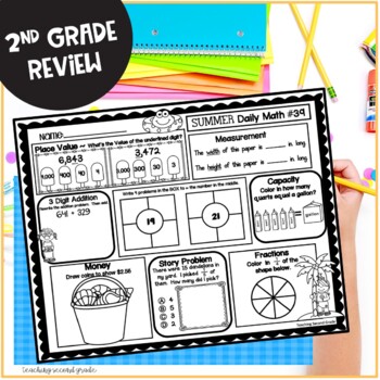 summer math packet by teaching second grade teachers pay teachers