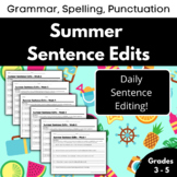 Summer Daily Sentence Edits - { Editing, Proofreading, Writing }