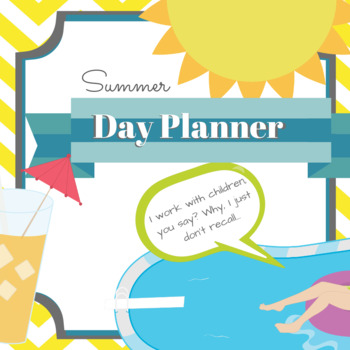 Preview of Teacher Planner for Wellness - Summer Themed