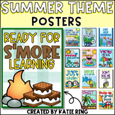 Summer Decor Classroom Posters BRIGHT COLORS Theme Colorin