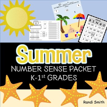 Preview of Summer Number Sense Packet K and 1st Grade