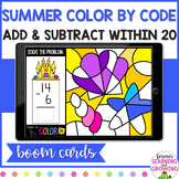Summer Digital Color by Code Addition and Subtraction With
