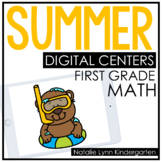 Summer Digital MATH Centers for 1st Grade