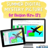 Summer Digital Mystery Picture for Division Facts to 12's 