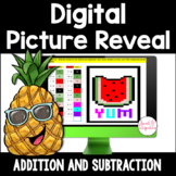 Digital Math Pixel Art Reveal - Addition and Subtraction F