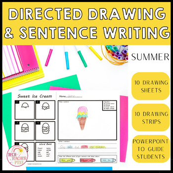 Preview of Summer Directed Drawing and Sentence Writing