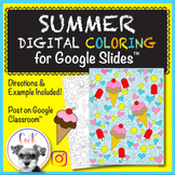 Summer Distance Learning Digital Coloring Pages for Google