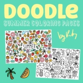 Summer Doodle Coloring Pages - End Of The Year Art Activity