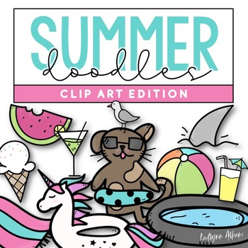 Preview of Summer Doodles - Clip Art [IN COLOR!]