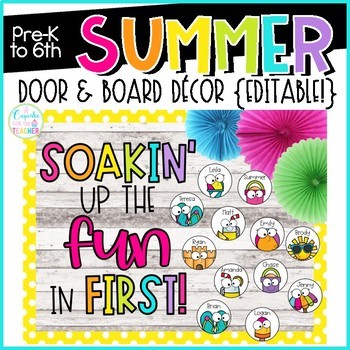 Preview of Summer Door & Board Decor {Editable!} | End of Year