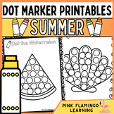 Summer Dot Marker Printable No Prep for Preschool and Kind