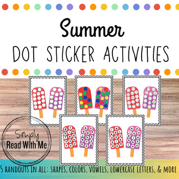 Preview of Summer Dot Sticker Activities