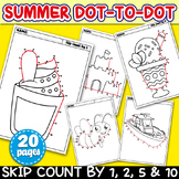 Summer Dot To Dot | Skip Counting By 2, 5, 10 | Connect th