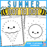 Summer Dot to Dot No Prep Worksheets for Prek Kindergarten