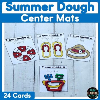 Preview of Summer Dough Center Mats | Seasonal Fine Motor Activity