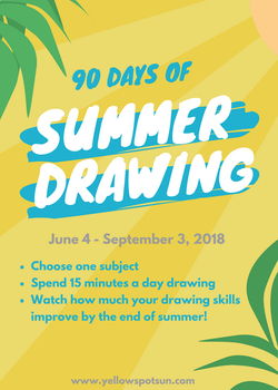Preview of Summer Drawing Challenge: 90 Days of Drawing!