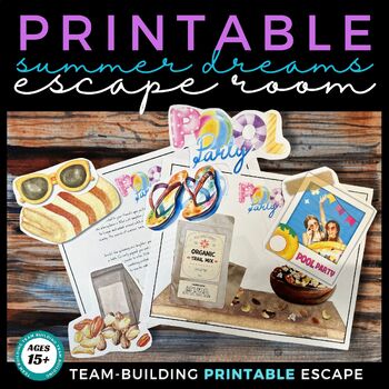 Preview of PRINTABLE Summer Escape, Team-Building Middle & High School, All Subjects
