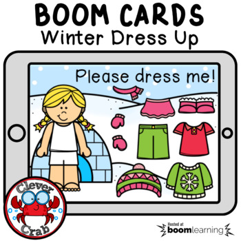 Preview of Winter Dress Up for Boys and Girls Boom Cards