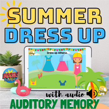 Preview of Summer Dress me up (with audio) | Auditory Memory