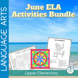 Summer ELA Activities - Color by Code - Crossword Puzzle -