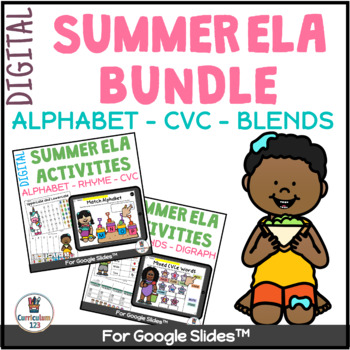 Preview of Summer ELA Google Slides™ Review Packet Bundle