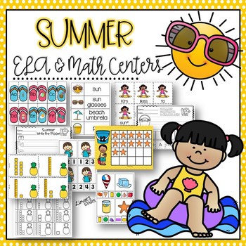 Preview of Summer ELA & Math Centers