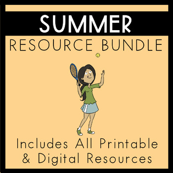 Preview of Summer ELA and Math Bundle | Summer Activities for Special Education