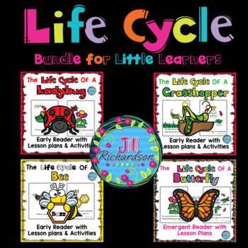 Preview of Life Cycle Insect Bundle of Readers Crafts Kindergarten First Second Third