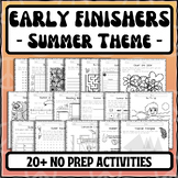 Summer Early Finisher Activity Pack | No Prep 2nd, 3rd, 4th Grade