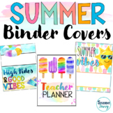 Summer Editable Binder Covers | Teacher Planner Covers | S