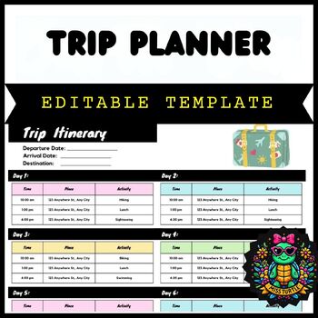 Preview of Summer Editable End of year Planner Template for Teachers and Students