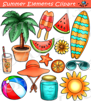 Preview of Summer Elements Clipart