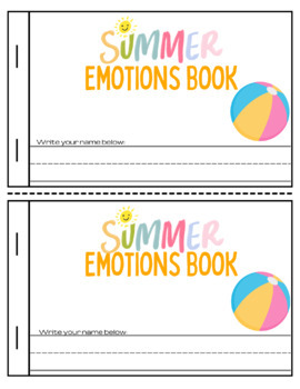 Preview of Summer Emotions Book
